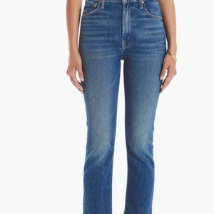 MOTHER High Waisted Rider Ankle Jeans in Running w/ Scissors - Size 26 LIKE NEW!